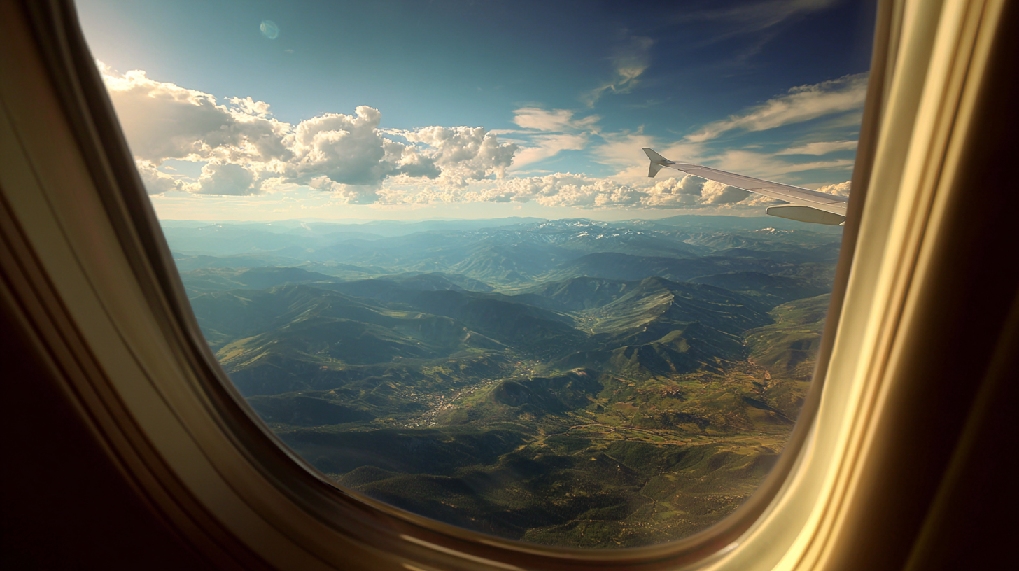 view from airplane window